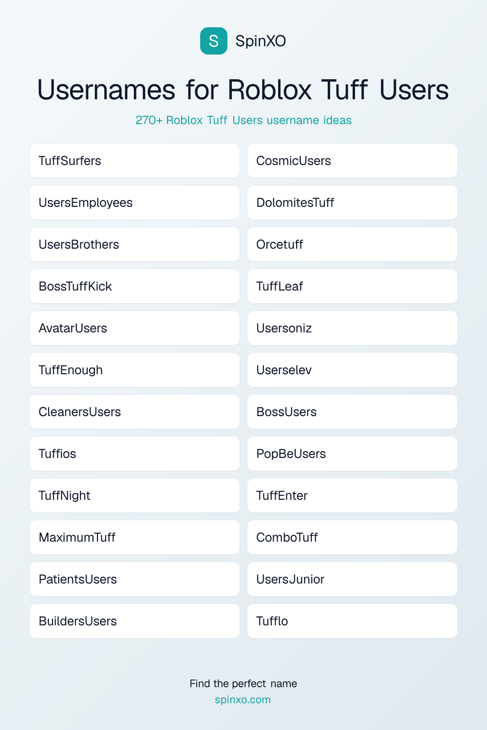Roblox Tuff Users Username Ideas 300 Aesthetic Cute Cool Names Pin Image